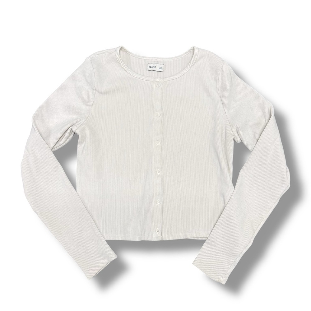 Hollister white Button-Up Top